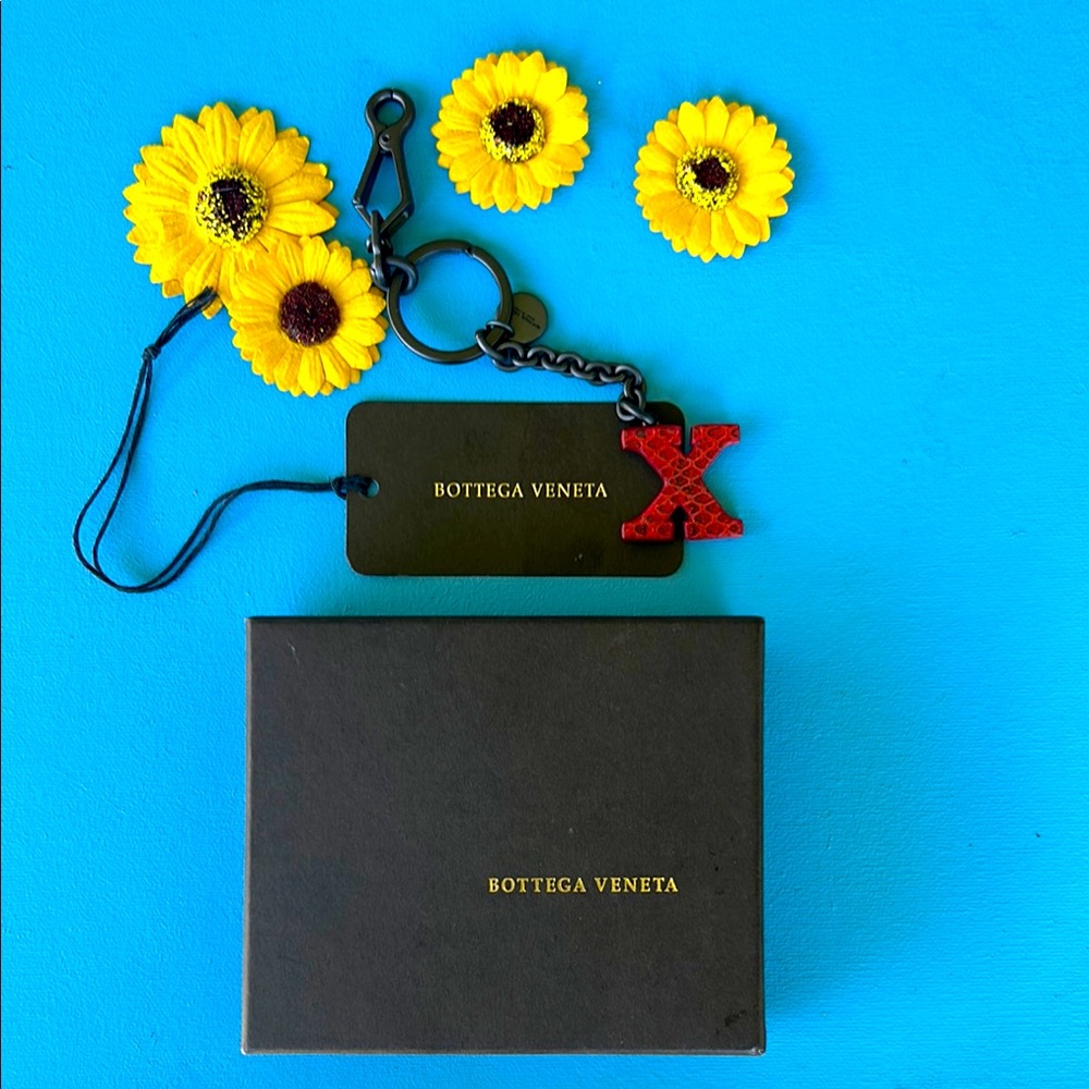 Bottega Veneta GunMetal and Red Keychain!